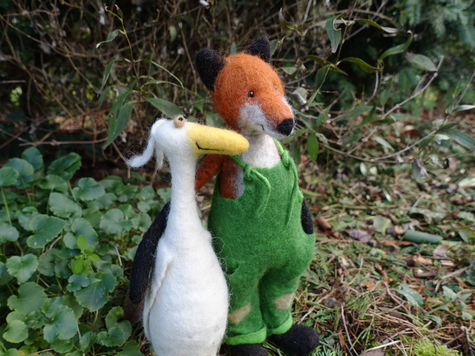 Filz-Fuchs mit Gans